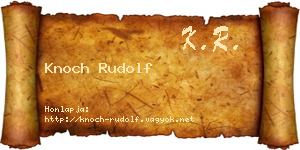 Knoch Rudolf névjegykártya